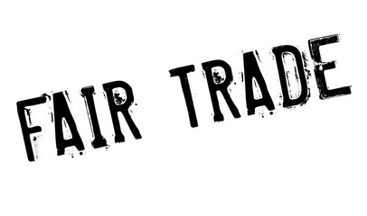 Fair Trade rubber stamp. Grunge design with dust scratches. Effects can be easily removed for a clean, crisp look. Color is easily changed.