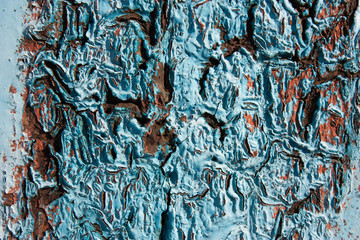 Blue rusty background, rough
