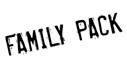 Family Pack rubber stamp. Grunge design with dust scratches. Effects can be easily removed for a clean, crisp look. Color is easily changed.