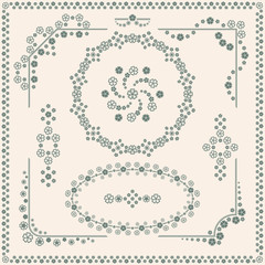 Set of stylish and fashionable frames.