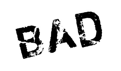Bad rubber stamp. Grunge design with dust scratches. Effects can be easily removed for a clean, crisp look. Color is easily changed.