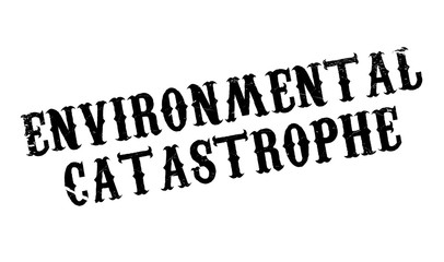 Environmental Catastrophe rubber stamp. Grunge design with dust scratches. Effects can be easily removed for a clean, crisp look. Color is easily changed.