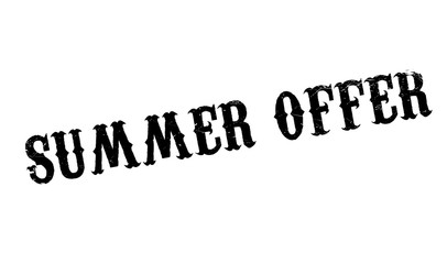 Summer Offer rubber stamp. Grunge design with dust scratches. Effects can be easily removed for a clean, crisp look. Color is easily changed.