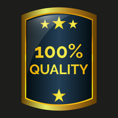 one hundred quality label