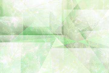 Abstract Nature blurred soft moods geometric elements designed background illustration with leaves and plants