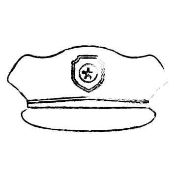 figure hat police icon image, vector illustration