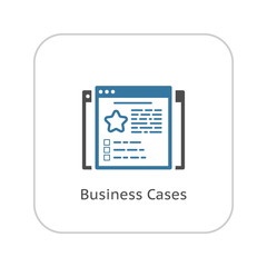 Business Cases Icon. Flat Design.