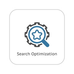 Search Optimization Icon. Flat Design.