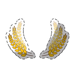 wheat branches icon image design, vector illustration