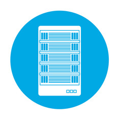 data center storage two tone button  icon image vector illustration design 