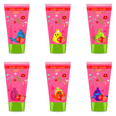 Baby cream tube with kids design