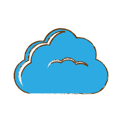 single cloud icon image vector illustration design 
