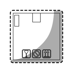carton box icon over white background. vector illustration