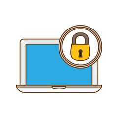 aptop lock server banner icon image , vector illustration
