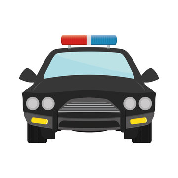 police car patrol icon image vector illustration design 