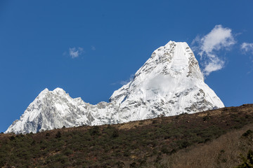 Ama Dablam (6814 m), view from the Tingboche monastery - Nepal, Himalayas