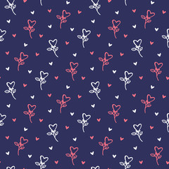 seamless heart pattern and background vector illustration