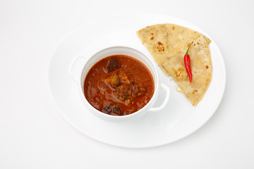 the Jewish soup in Odessa on a white background