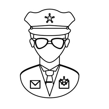 police officer icon image vector illustration design 