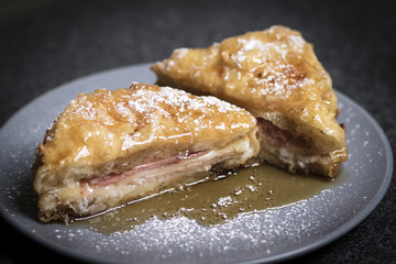 Monte Cristo with syrup
