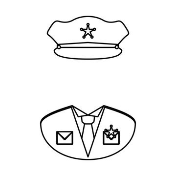 police uniform icon image vector illustration design 
