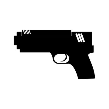 handgun weapon icon image vector illustration design 