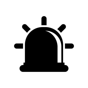 recommend clip art: siren or beacon silhouette icon image vector illustration design 