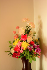 flowers at corner of the room