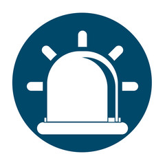 siren or beacon silhouette icon image vector illustration design 