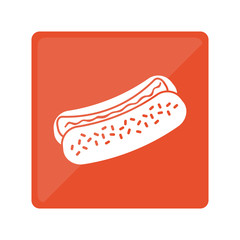 hot dog fast food emblem image vector illustration design 