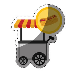 hot dog fast food icon image vector illustration design 