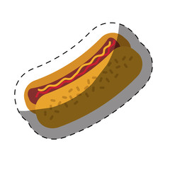 hot dog fast food icon image vector illustration design 