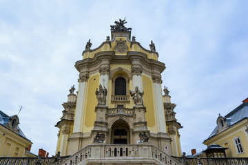 Fototapeta na wymiar View of the St. George's Cathedral, Lviv, Ukraine.
