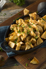 Homemade Fried Spanish Patatas Bravas