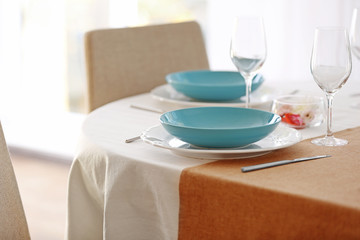 Elegant table setting for dinner