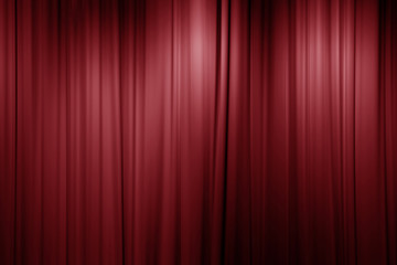 soft red curtain in theater background