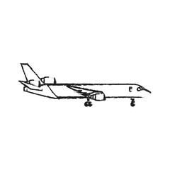 Fototapeta na wymiar airplane icon over white background. vector illustration