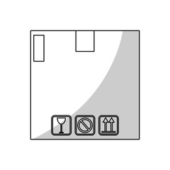carton box icon over white background. vector illustration