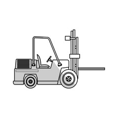forklift truck icon over white background. vector illustration