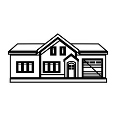exterior house isolated icon vector illustration design
