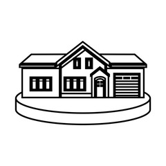 exterior house isolated icon vector illustration design