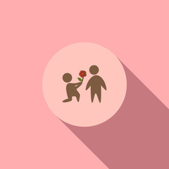 couple lovers vector icon isolated