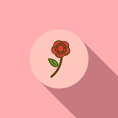 rose vector icon isolated