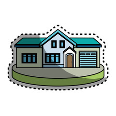 exterior house isolated icon vector illustration design