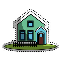 exterior house isolated icon vector illustration design