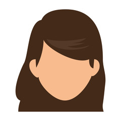cute woman avatar casual vector illustration design