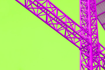 Metal steel pole construction abstract