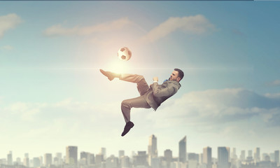 He is leader and forward player . Mixed media