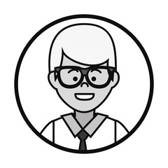 businessman character avatar isolated vector illustration design