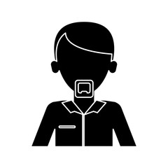 silhouette man adult leadership office work vector illustration eps 10